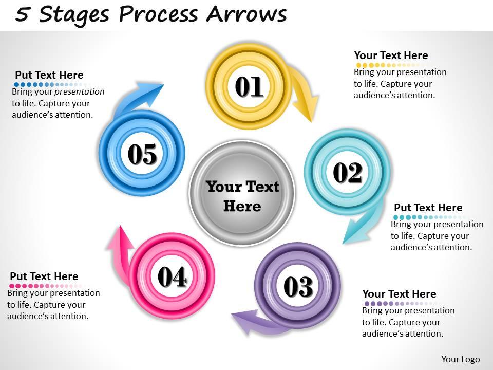 1013 Busines Ppt diagram 5 Stages Process Arrows Powerpoint Template ...