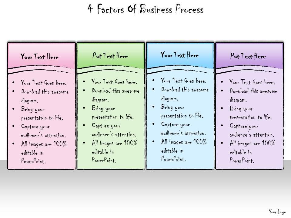 1013 business ppt diagram 4 factors of business process powerpoint template Slide01