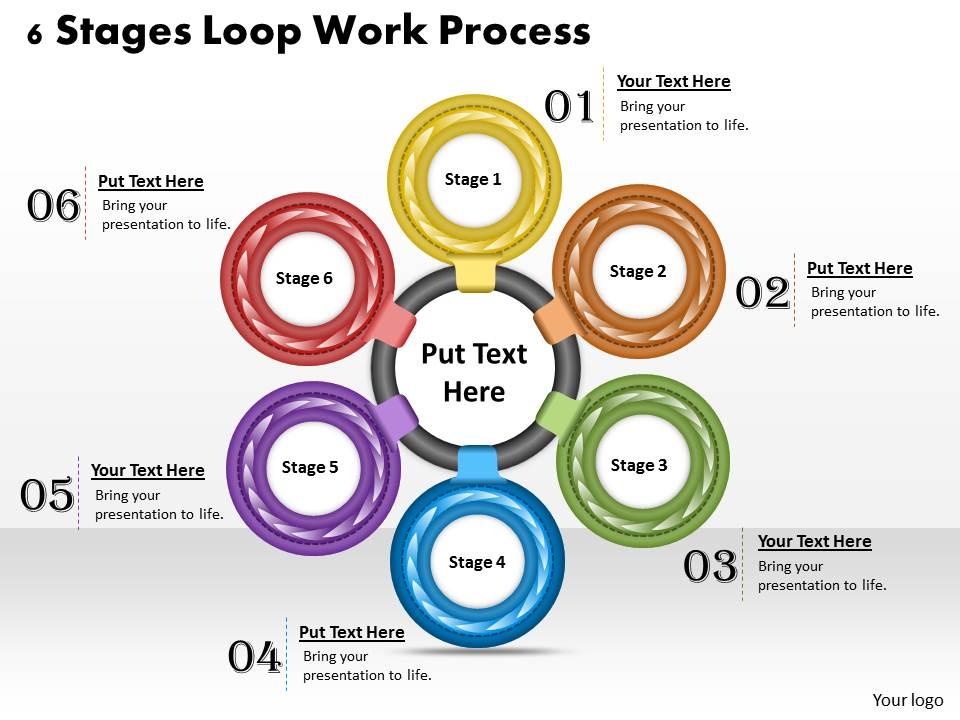 1013 Business Ppt diagram 6 Stages Loop Work Process Powerpoint ...