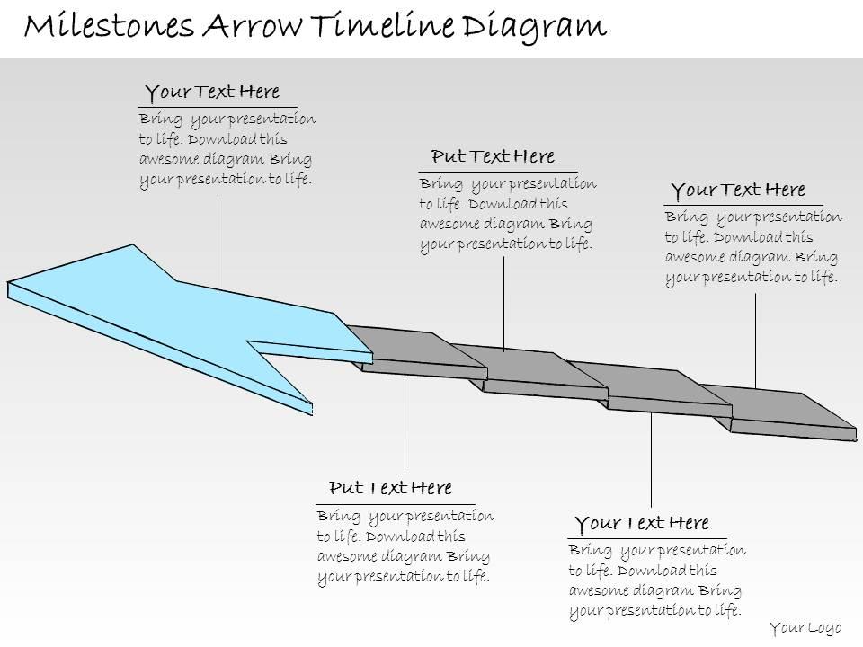 1013 business ppt diagram milestones arrow timeline diagram powerpoint template Slide01