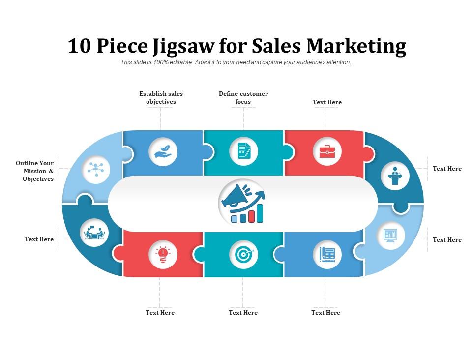 10 piece jigsaw for sales marketing