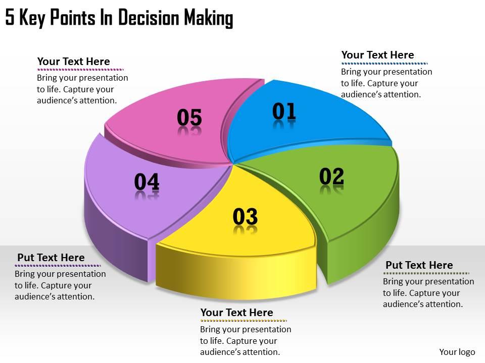1113_business_ppt_diagram_5_key_points_in_decision_making_powerpoint_template_Slide01