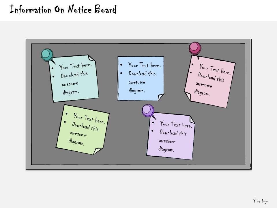 1113 Business Ppt Diagram Information On Notice Board Powerpoint Template PowerPoint Slide