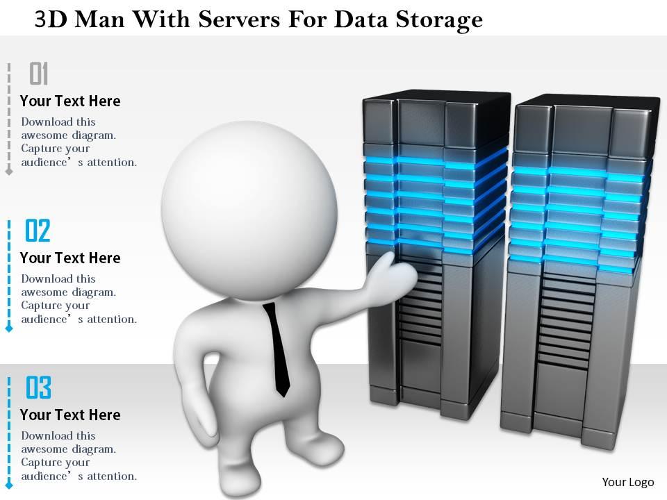 1114_3d_man_with_servers_for_data_storage_ppt_graphics_icons_Slide01