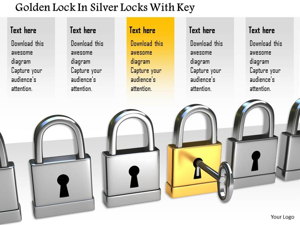 1114_golden_lock_in_silver_locks_with_key_image_graphics_for_powerpoint_Slide01