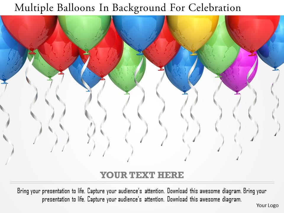 1114 multiple balloons in background for celebration image graphics for powerpoint Slide01