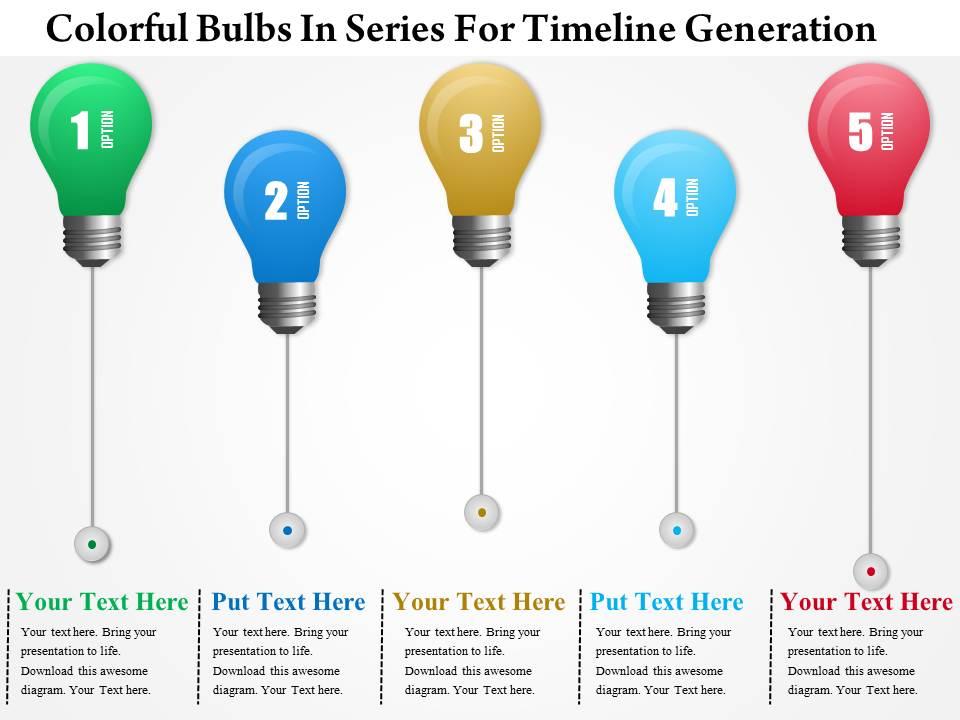 1214_colorful_bulbs_in_series_for_timeline_generation_powerpoint_presentation_Slide01