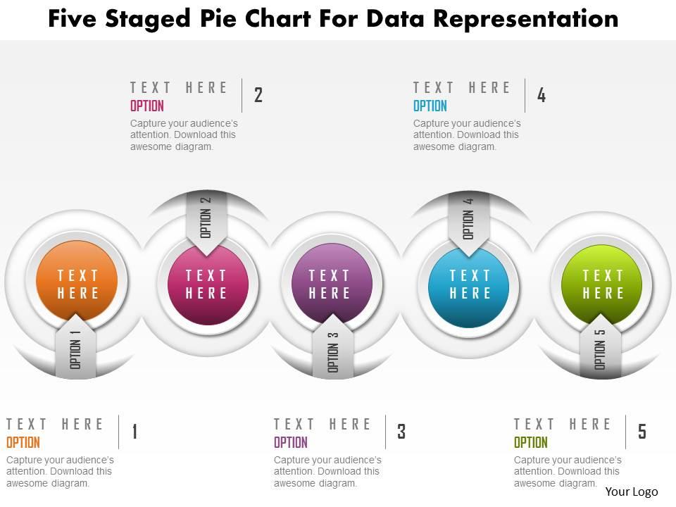 1214_five_staged_pie_chart_for_data_representation_powerpoint_template_Slide01