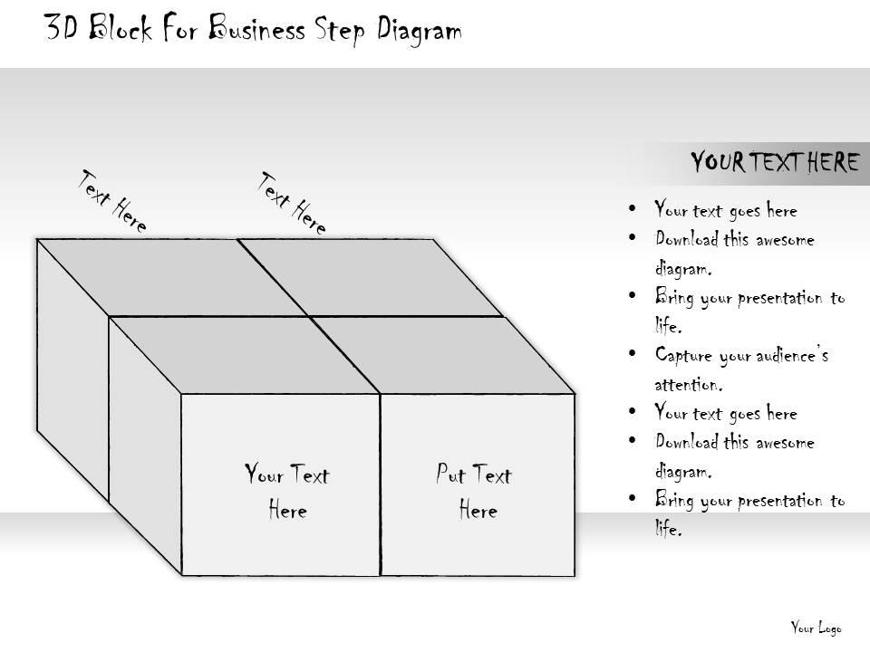1814_business_ppt_diagram_3d_block_for_business_step_diagram_powerpoint_template_Slide01