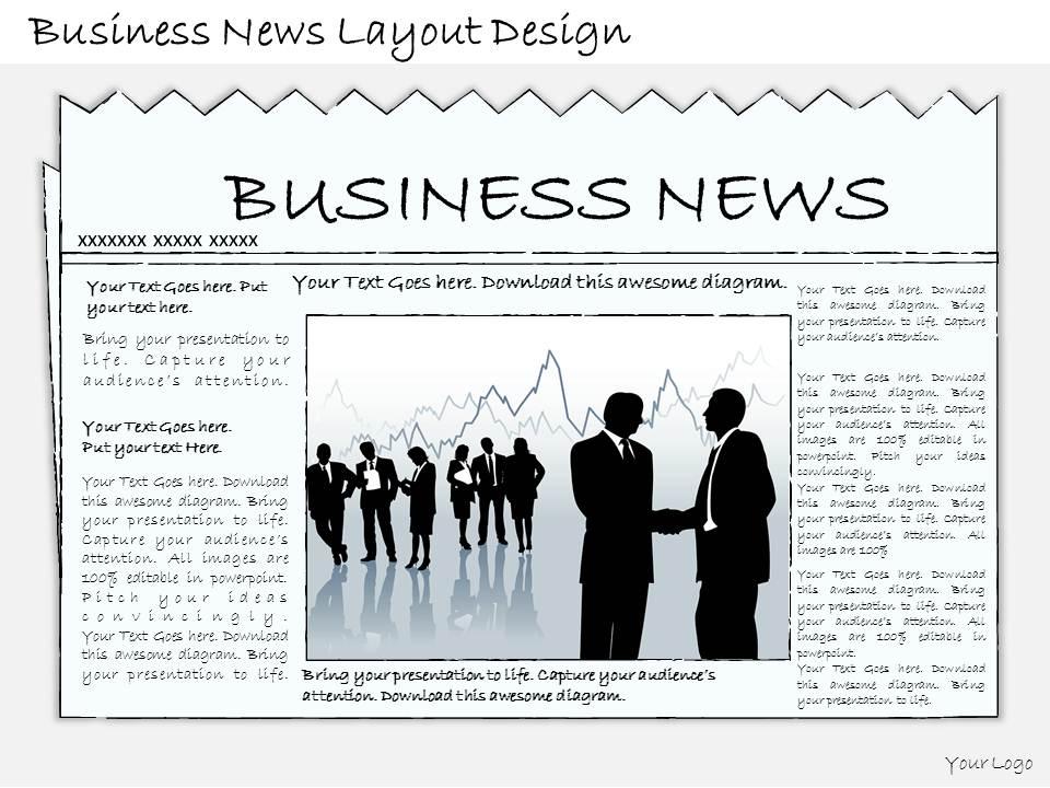 1814 business ppt diagram business news layout design powerpoint template Slide01