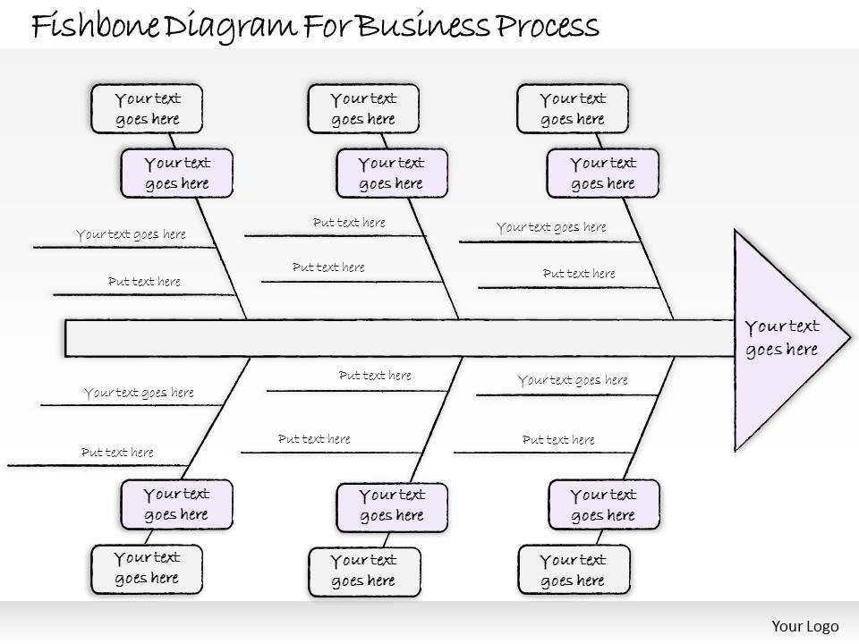 1814 business ppt diagram fishbone diagram for business process powerpoint template Slide01