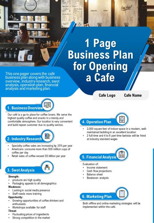 business plan for cafe startup