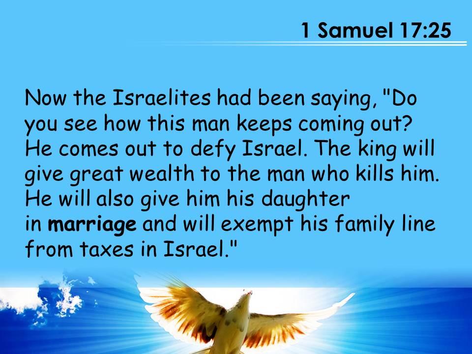 1 Samuel 17 25 His Daughter In Marriage Powerpoint Church Sermon ...