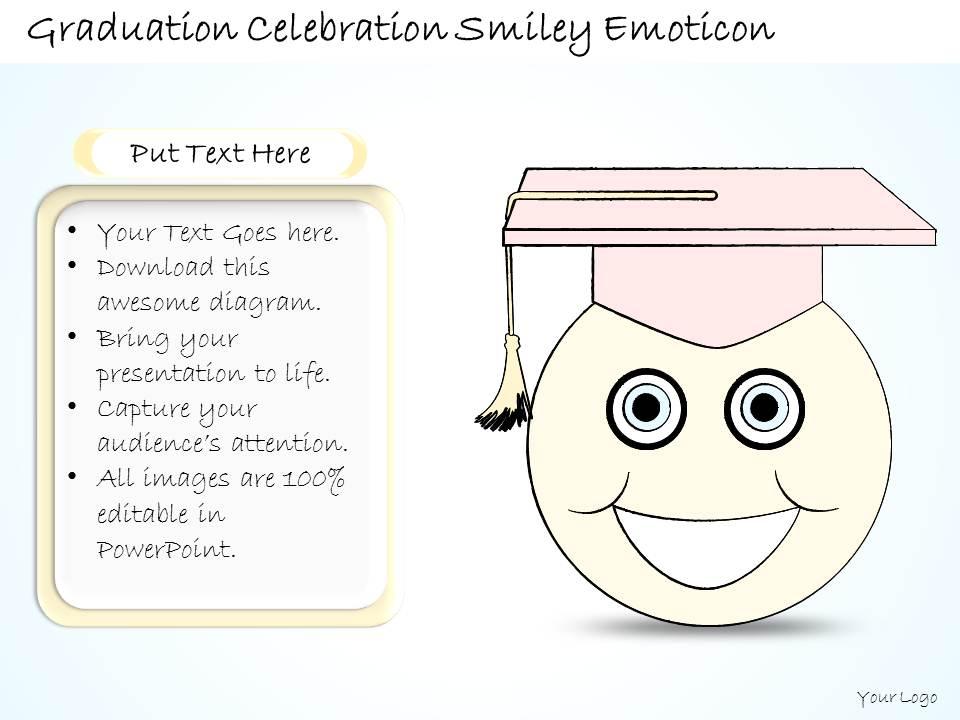 2102 business ppt diagram graduation celebration smiley emoticon powerpoint template Slide01