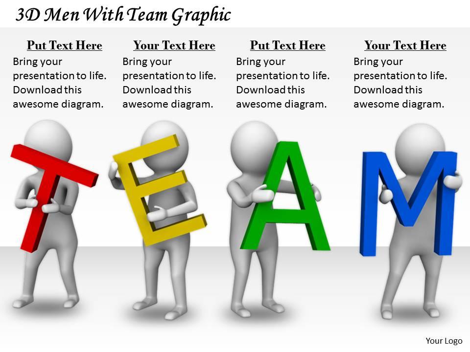 2413 3d men with team graphic ppt graphics icons powerpoint Slide01