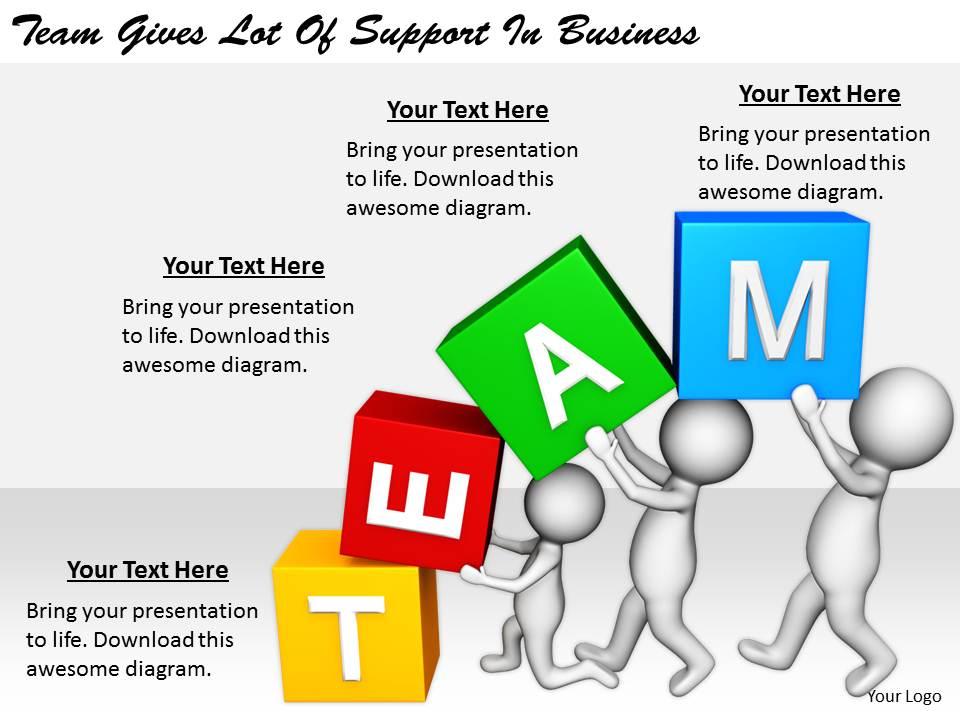 2413 business ppt diagram team gives lot of support in business powerpoint template Slide01