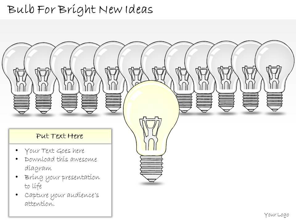2502 business ppt diagram bulb for bright new ideas powerpoint template Slide00