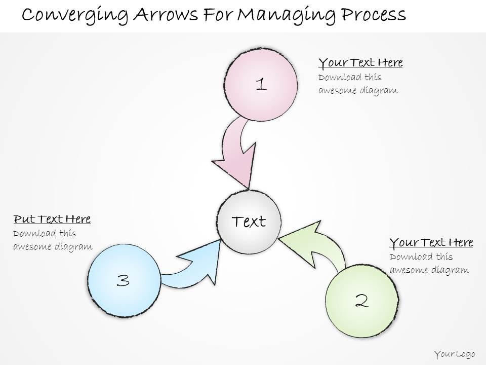 2502 business ppt diagram converging arrows for managing process powerpoint template Slide00