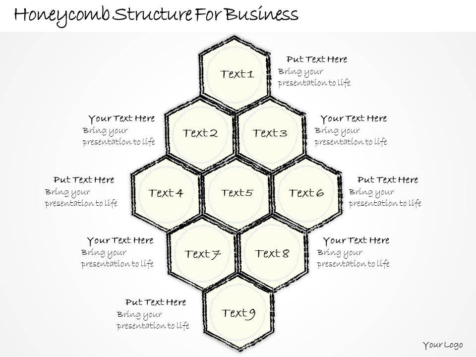 2502_business_ppt_diagram_honeycomb_structure_for_business_powerpoint_template_Slide01