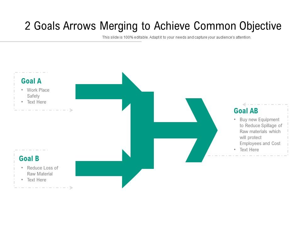 2 goals arrows merging to achieve common objective Slide00