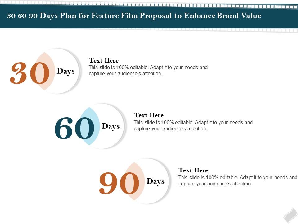30 60 90 days plan for feature film proposal to enhance brand value ppt file example Slide00