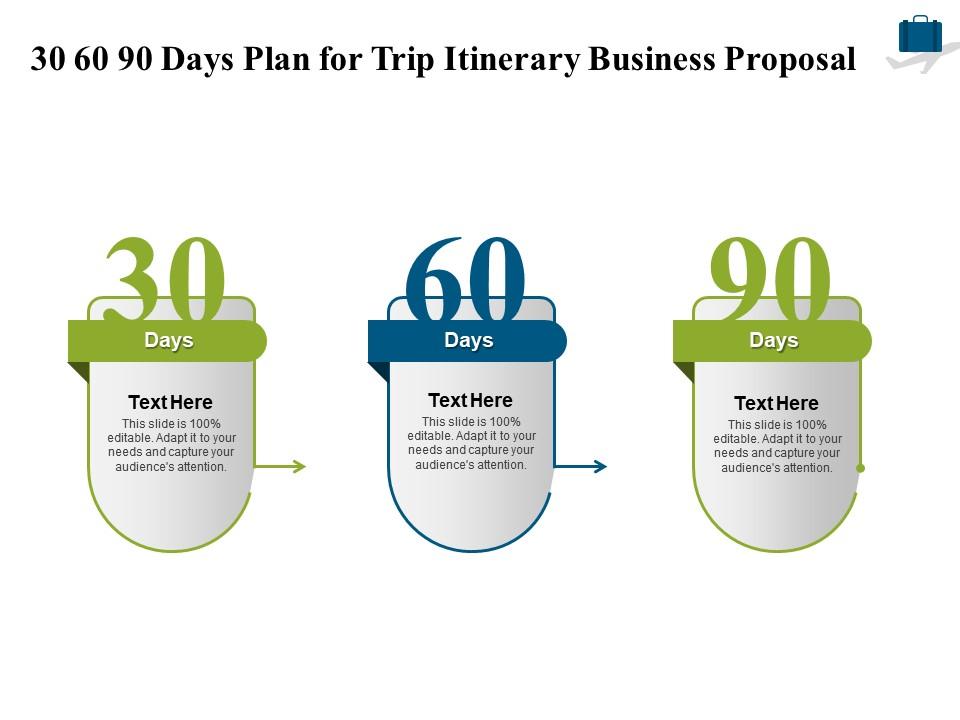 30 60 90 days plan for trip itinerary business proposal ppt powerpoint presentation styles Slide00