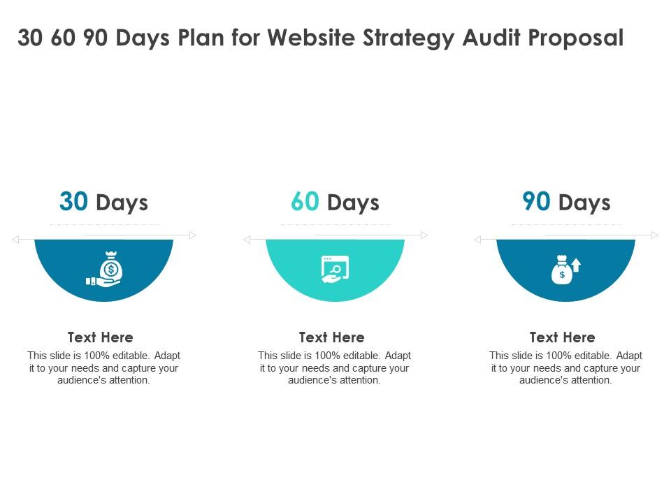 30 60 90 Days Plan For Website Strategy Audit Proposal Ppt Powerpoint Presentation Styles Information