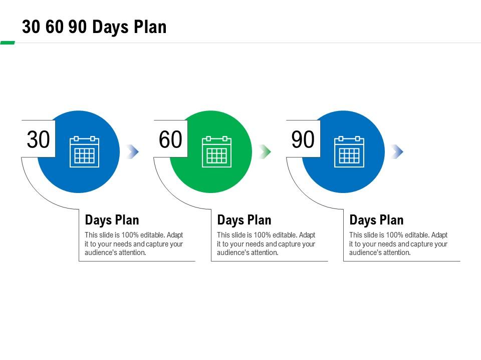 30 60 90 days plan m2854 ppt powerpoint presentation outline diagrams Slide00
