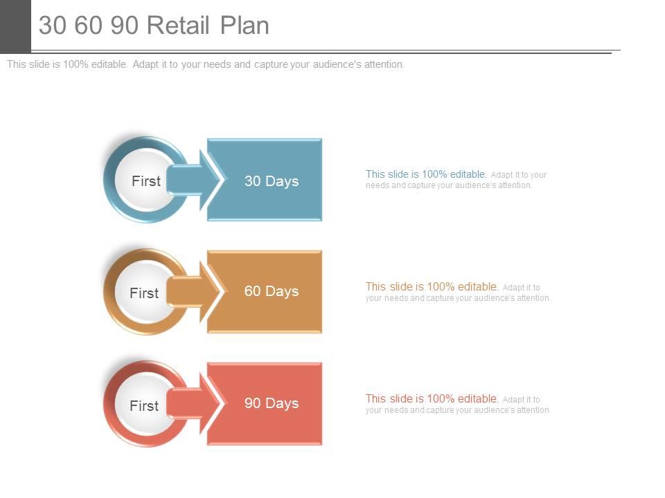 30 60 90 retail plan powerpoint templates Slide01