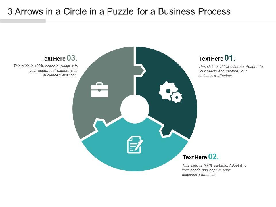 3 Arrows In A Circle In A Puzzle For A Business Process | Presentation ...