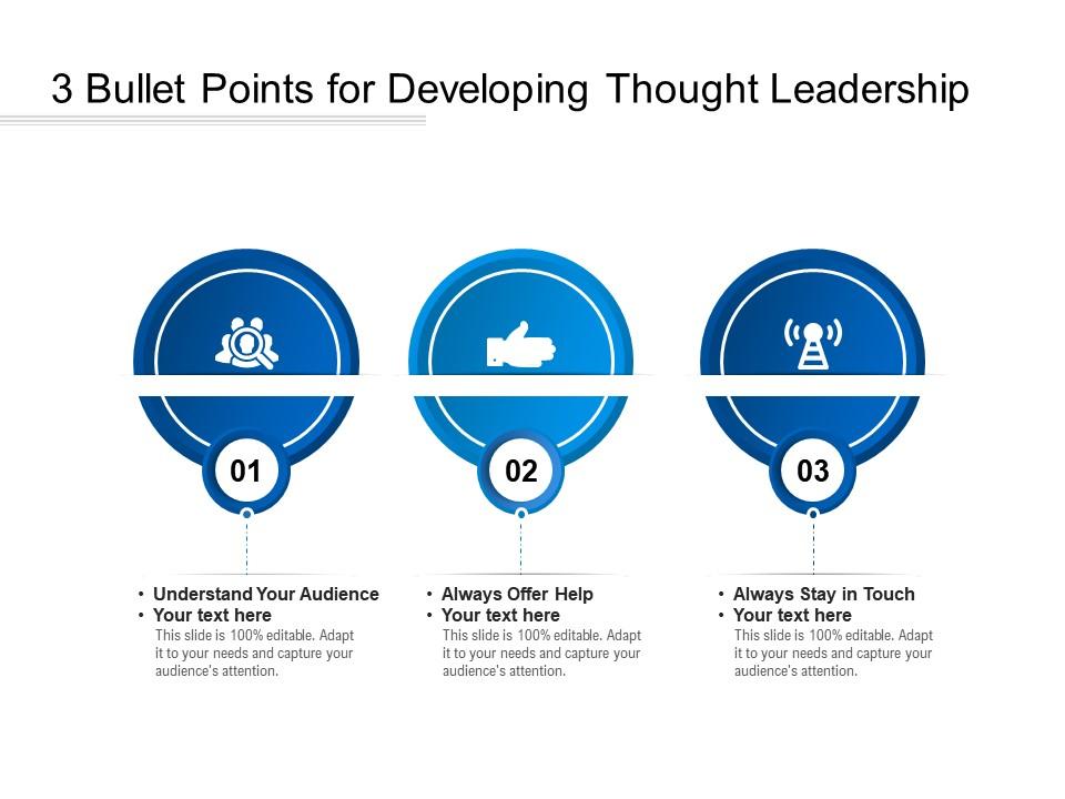 3 bullet points for developing thought leadership Slide01