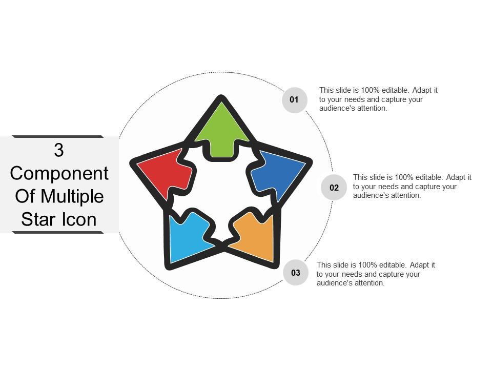 3 Component Of Multiple Star Icon Example Of Ppt | PowerPoint Slide ...