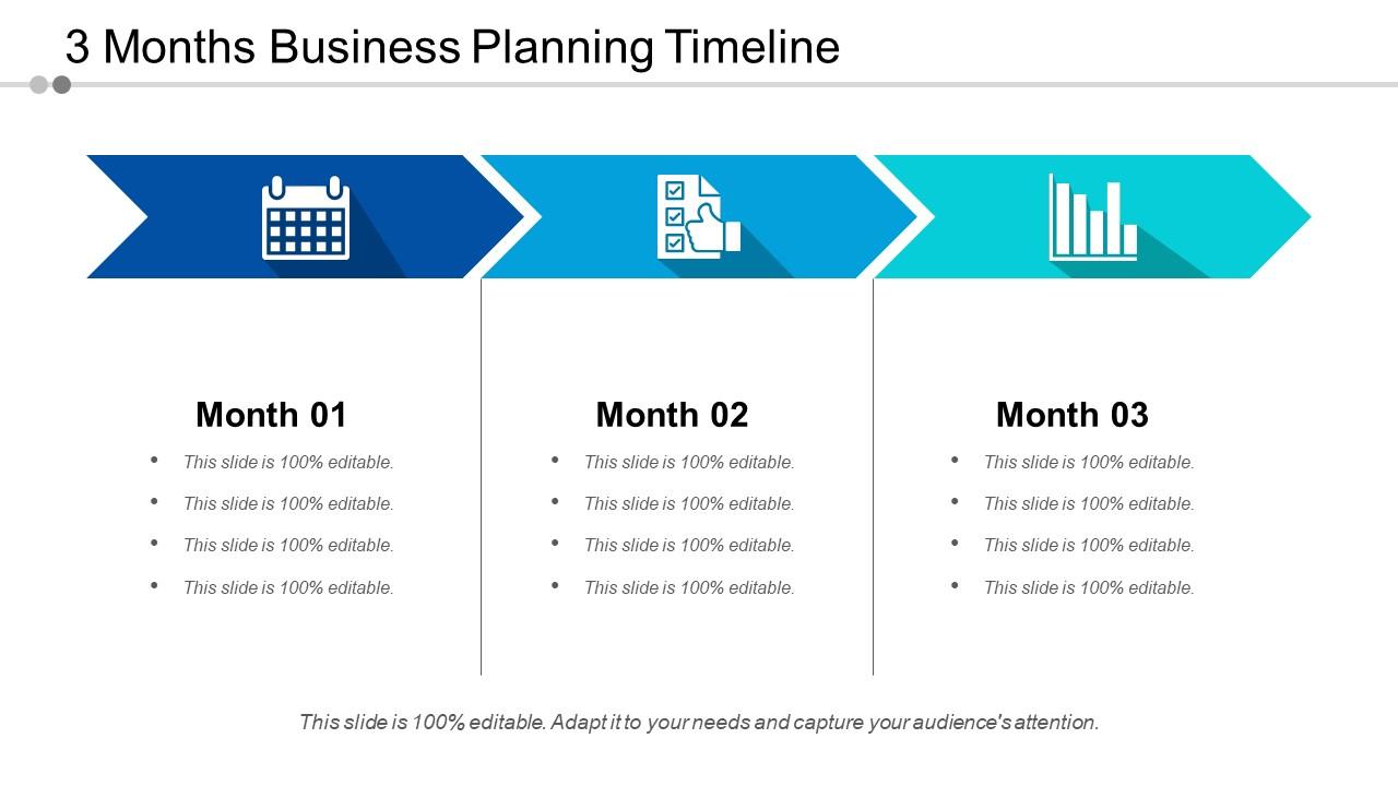 3 months business planning timeline Slide01
