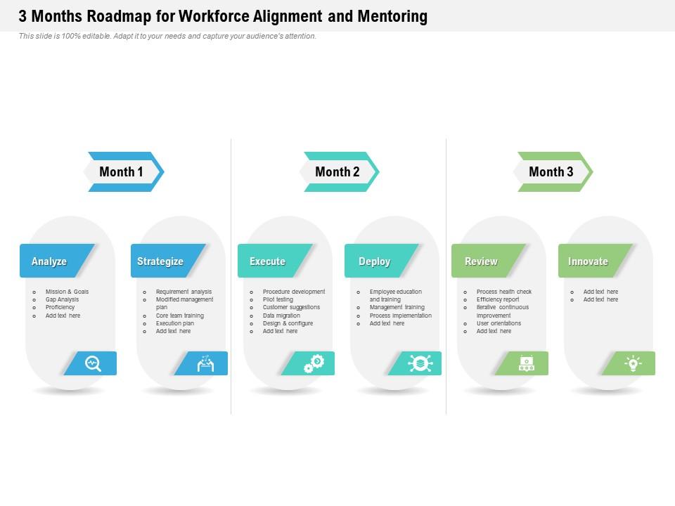 3 months roadmap for workforce alignment and mentoring Slide01