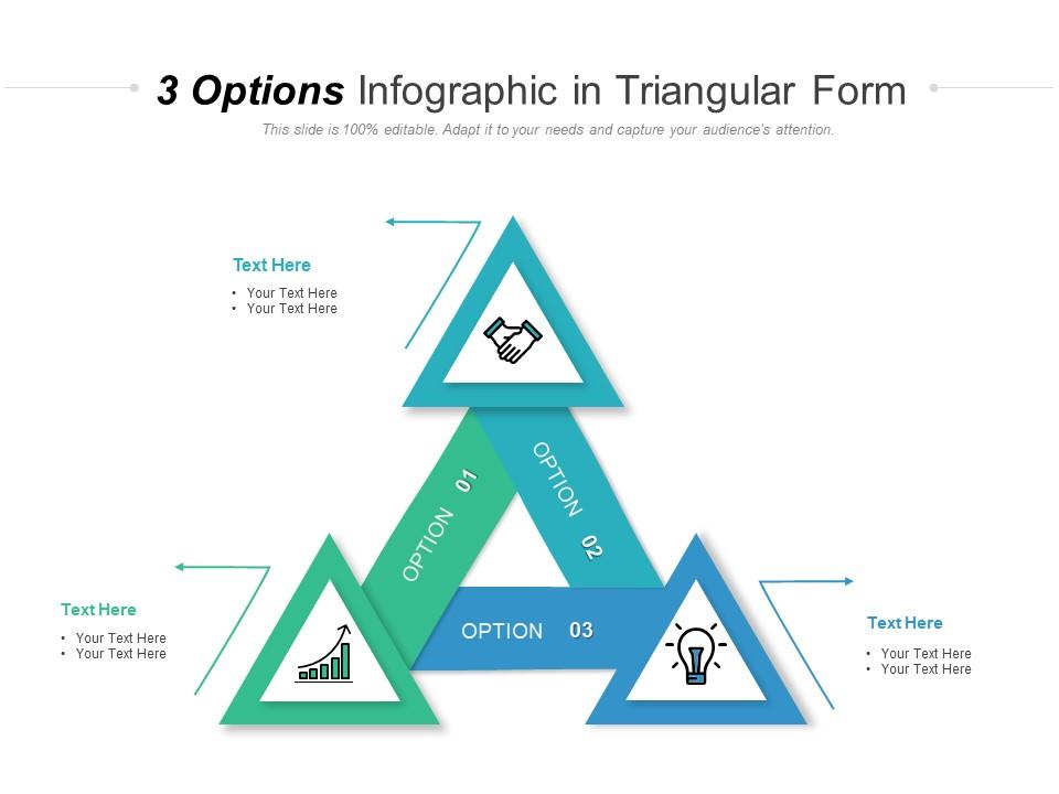 3 Options Infographic In Triangular Form | PowerPoint Design Template ...