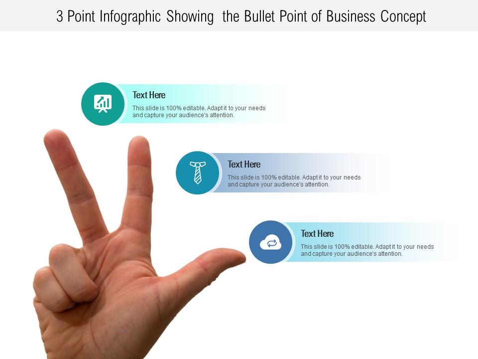 3 Point Infographic Showing The Bullet Point Of Business Concept ...