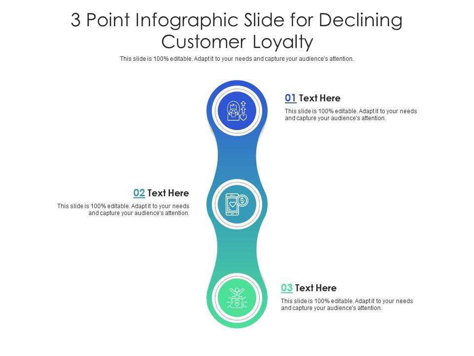 3 point slide for declining customer loyalty infographic template Slide01