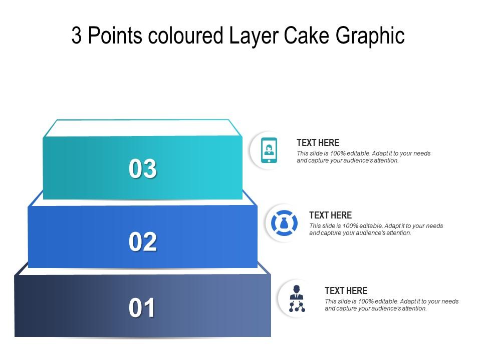 3 points coloured layer cake graphic Slide01