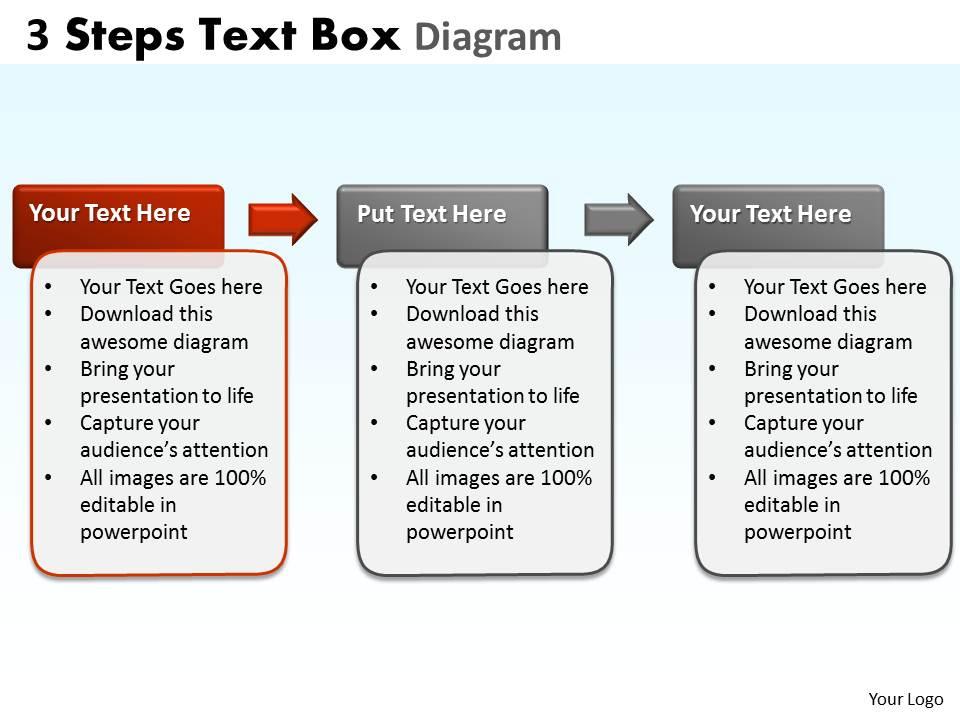 3 Steps Text Box Diagram 2 | PowerPoint Presentation Pictures | PPT ...