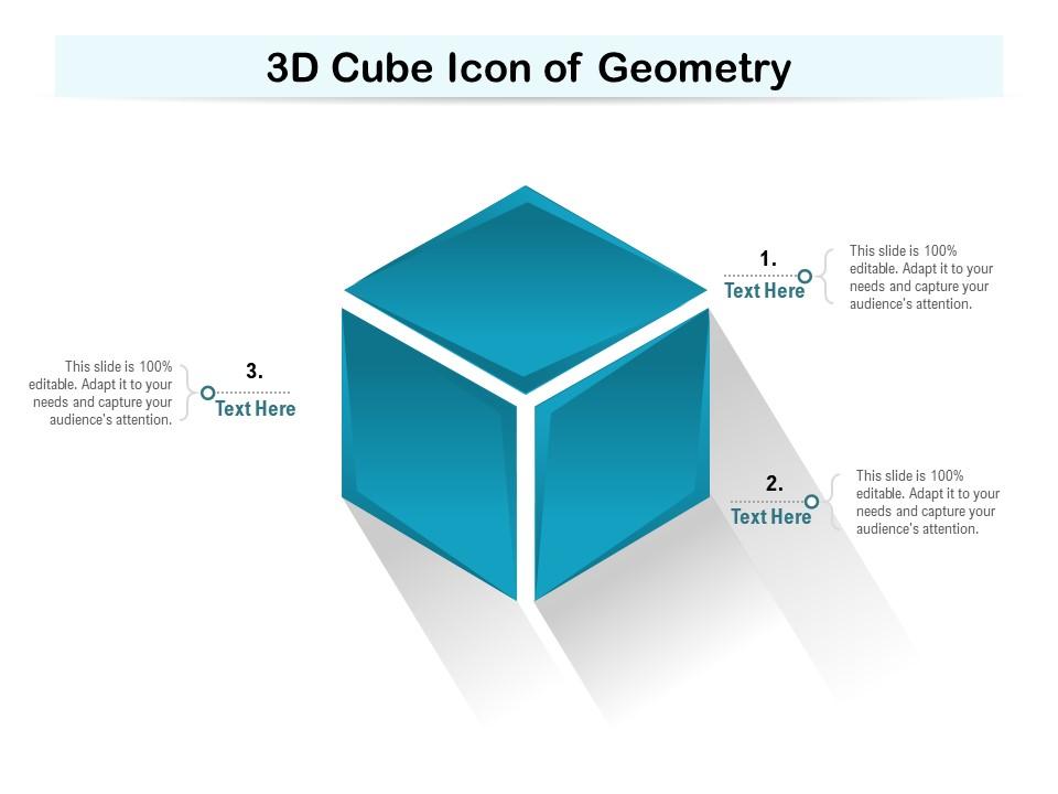 3d cube icon of geometry Slide00