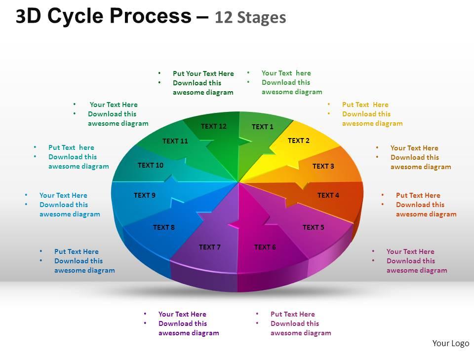 3d_cycle_process_flow_chart_12_stages_style_2_ppt_templates_0412_Slide01