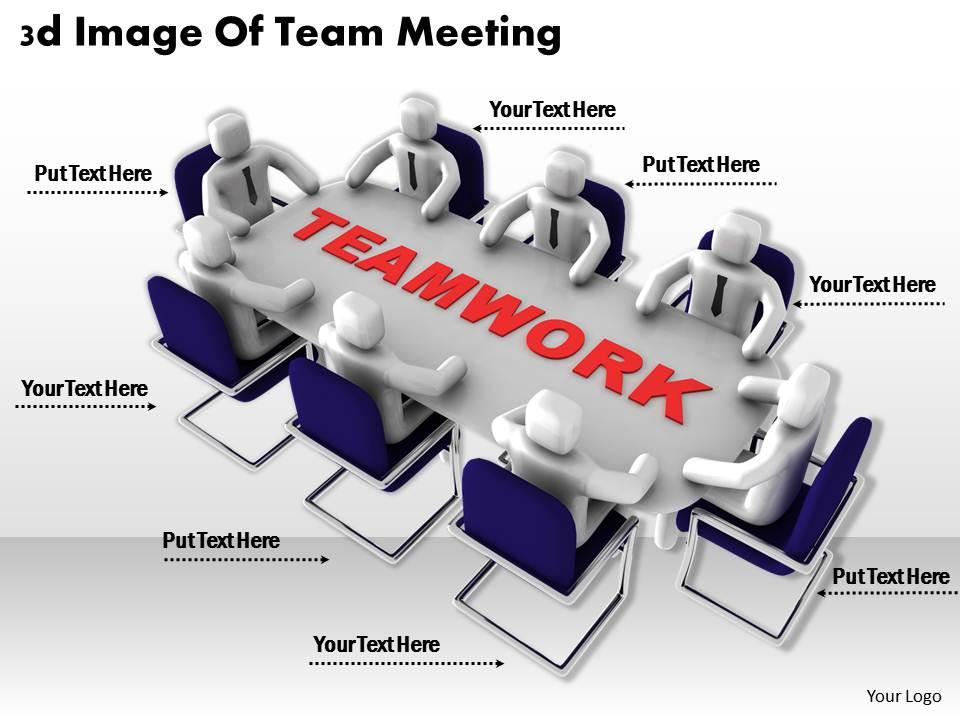 3d image of team meeting ppt graphics icons powerpoint Slide01
