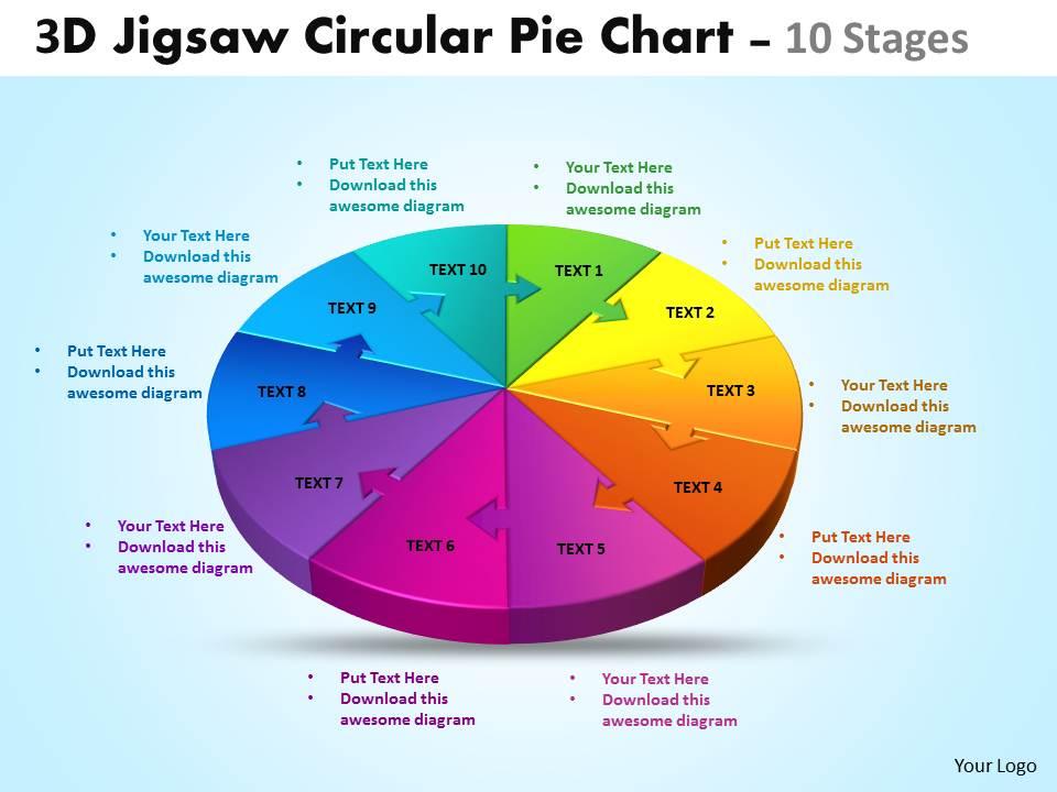 4337430 style division pie-jigsaw 10 piece powerpoint template diagram graphic slide Slide00