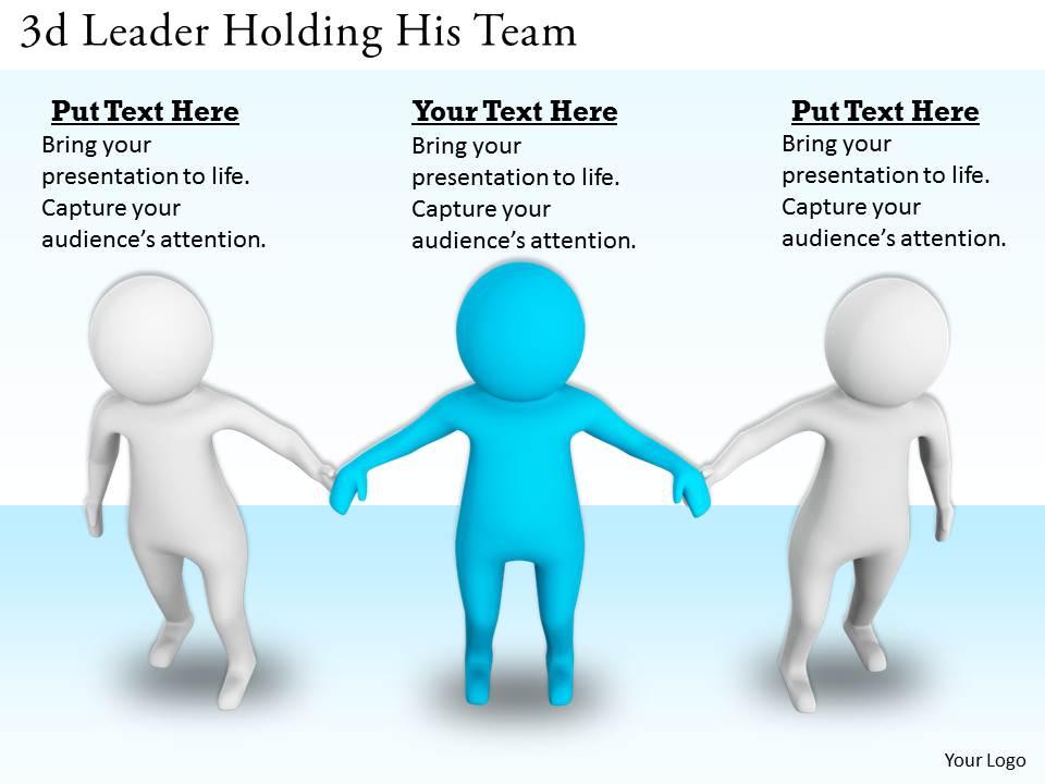 3d leader holding his team ppt graphics icons powerpoint Slide01