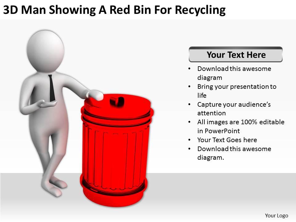 3d_man_showing_a_red_bin_for_recycling_ppt_graphics_icons_powerpoint_Slide01