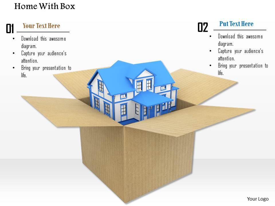 3d model of house in cardboard box Slide00
