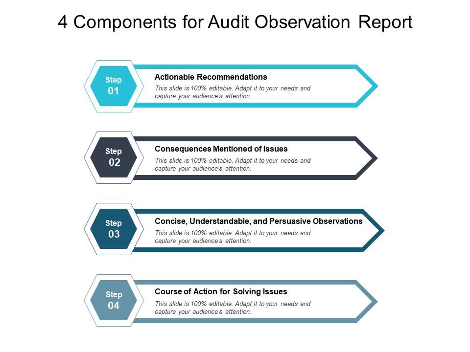 4 components for audit observation report Slide00