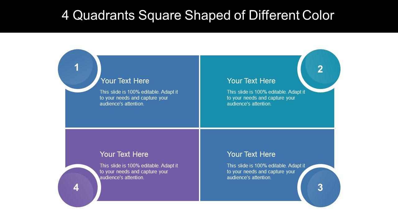 4 quadrants square shaped of different color Slide01