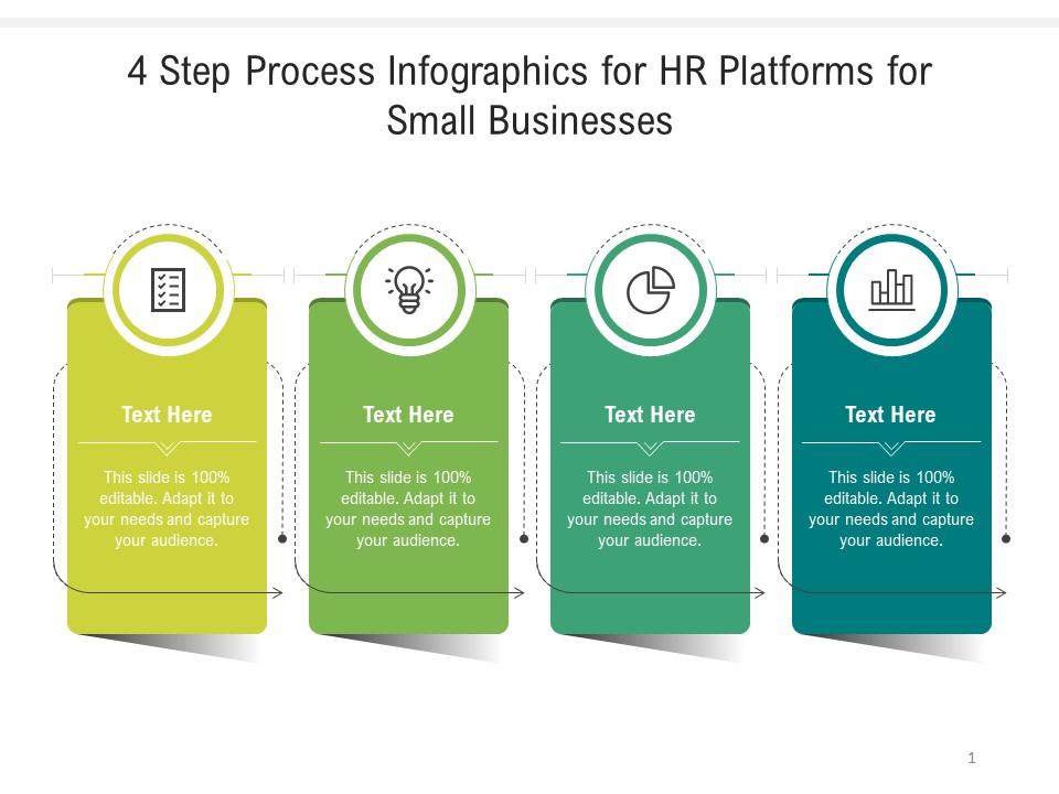 4 step process for hr platforms for small businesses infographic template