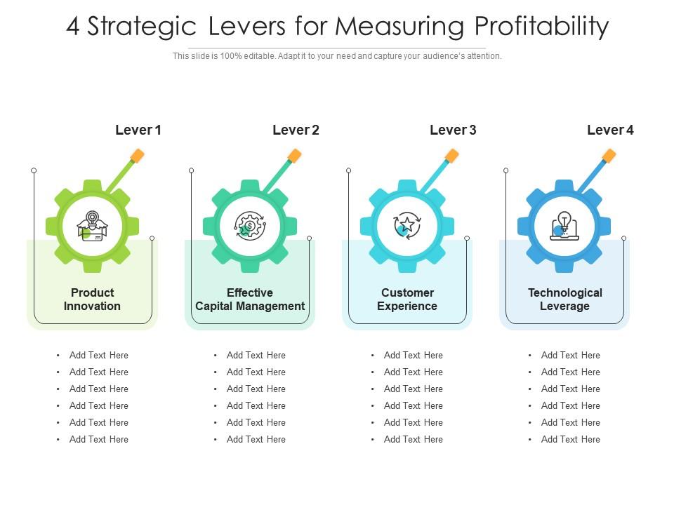 4 Strategic Levers For Measuring Profitability Presentation Graphics